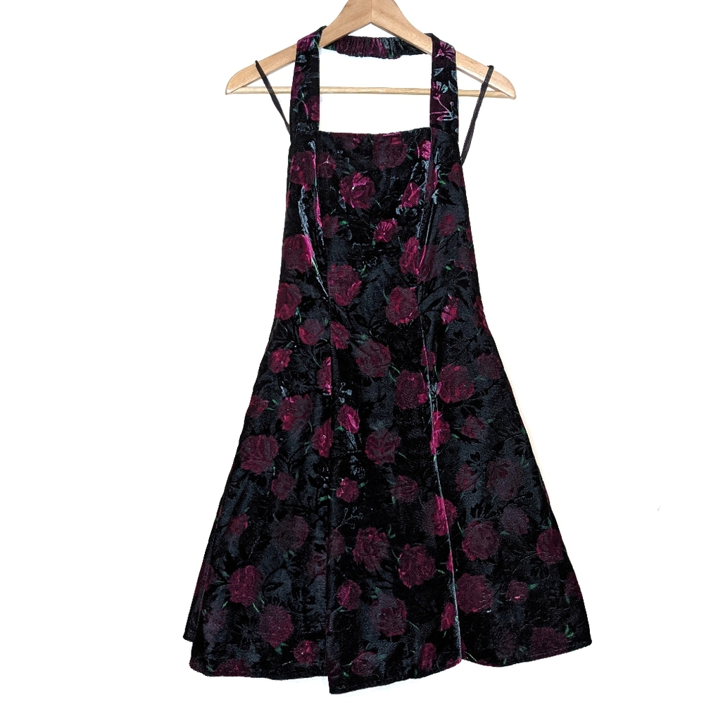 🍩Vintage Concepts VELVET Rose FLORAL Party Dress🍩